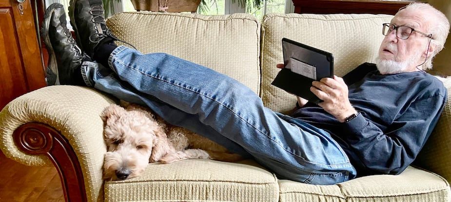 Stéphane Venne et son chien Marlo