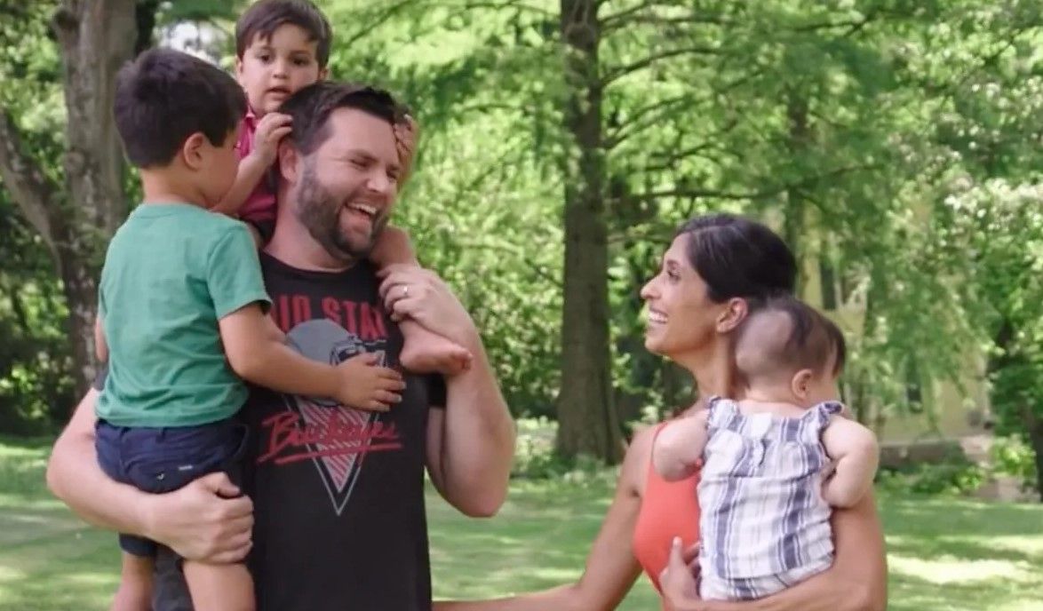 JD Vance avec sa femme et ses enfants