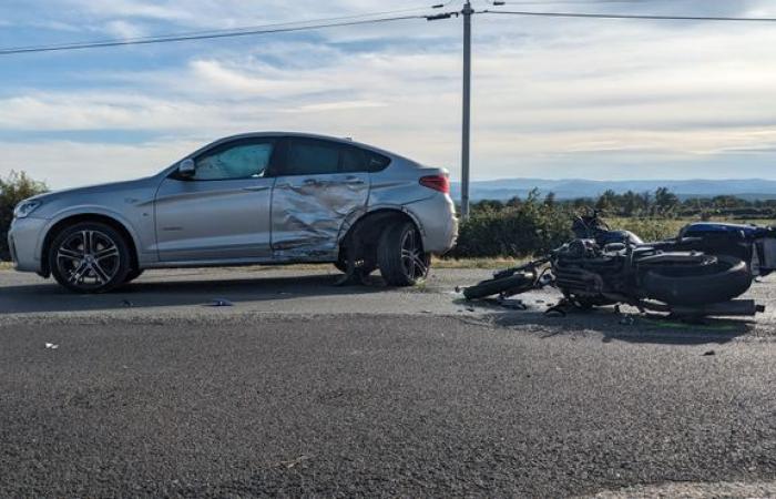 Un motard grièvement blessé dans un accident avec une voiture à Pouilly-lès-Feurs