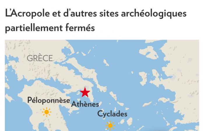 Canicule en Grèce | L’Acropole et d’autres sites archéologiques partiellement fermés