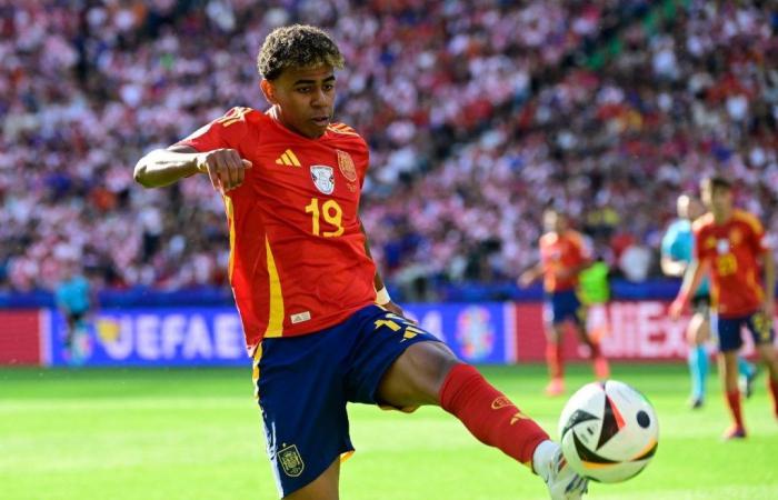 L’Espagnol Lamine Yamal, 16 ans, plus jeune joueur à disputer un match à l’Euro