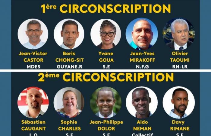 Parité en Guyane, cinq candidats dans chaque circonscription