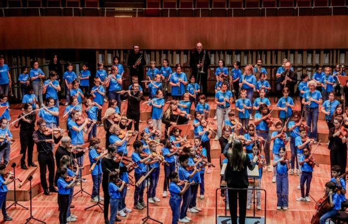 Un peu de nervosité et beaucoup de joie pour les enfants de l’orchestre Girondin Démos