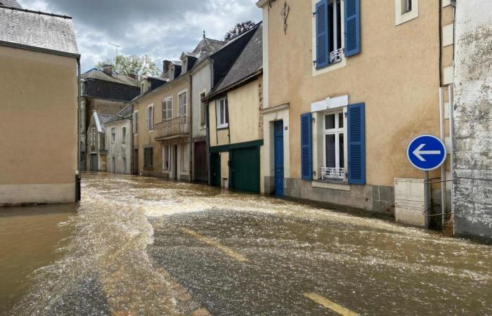 Mayenne et Maine-et-Loire placés en alerte rouge, Craon sous les eaux