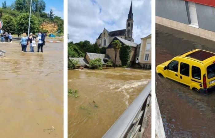 Images impressionnantes des inondations en Mayenne et dans le Maine-et-Loire