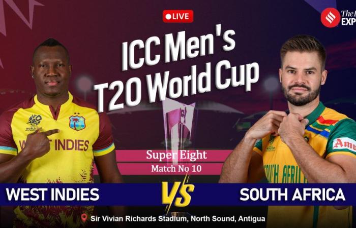 Score EN DIRECT Antilles vs Afrique du Sud, Coupe du monde T20 2024 : les six puissances SA de Jansen en demi-finale, WI éliminé