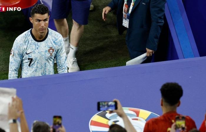 un fan saute sur Cristiano Ronaldo… défendu par un agent de sécurité