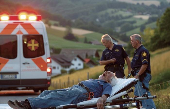 un accident dramatique laisse un homme de 75 ans en urgence absolue en Suisse normande