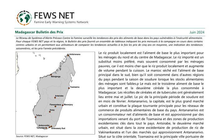 Bulletin des prix de Madagascar, juin 2024 – Madagascar