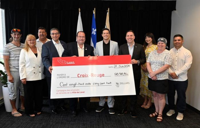 La Ville de Laval fait un don record à la Croix-Rouge