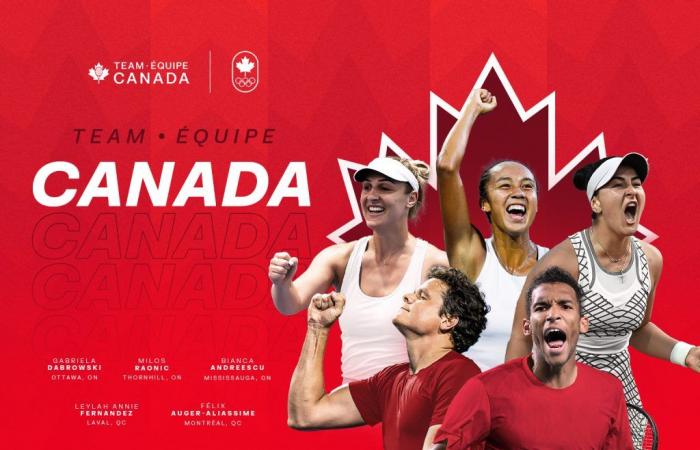 Équipe Canada annoncée pour les épreuves de tennis aux Jeux de Paris 2024