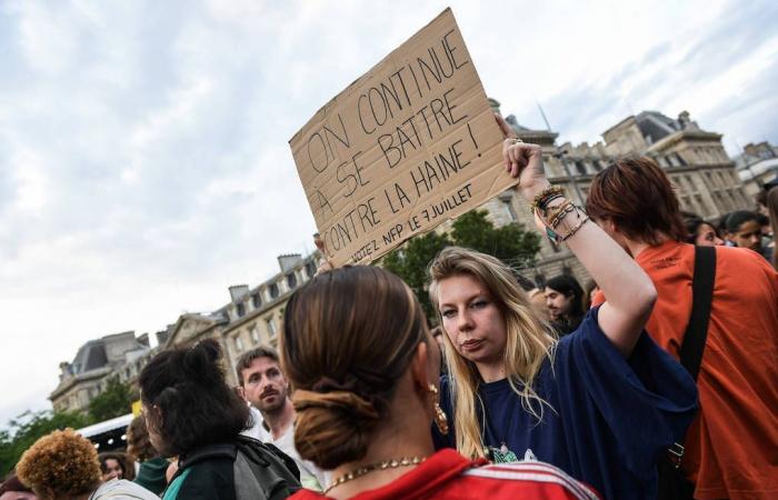 plusieurs milliers de personnes rassemblées à Paris contre l’extrême droite