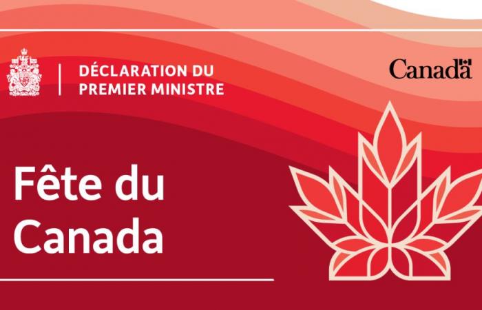 Déclaration du Premier ministre à l’occasion de la fête du Canada – .