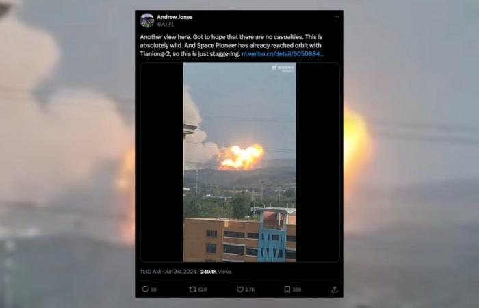 Images impressionnantes d’une fusée explosant quelques secondes après son lancement (vidéos) – .