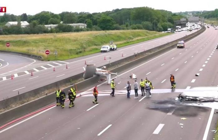 Crash d’un avion de tourisme sur l’autoroute A4 : le récit du drame en images