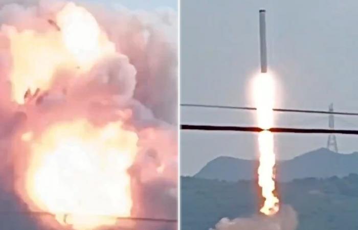 Images d’une fusée qui s’est écrasée près de la ville après un décollage accidentel – .