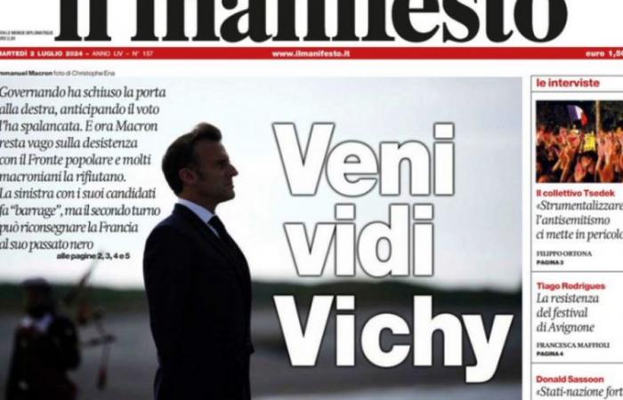 la une choquante du journal italien « il manifesto » – .