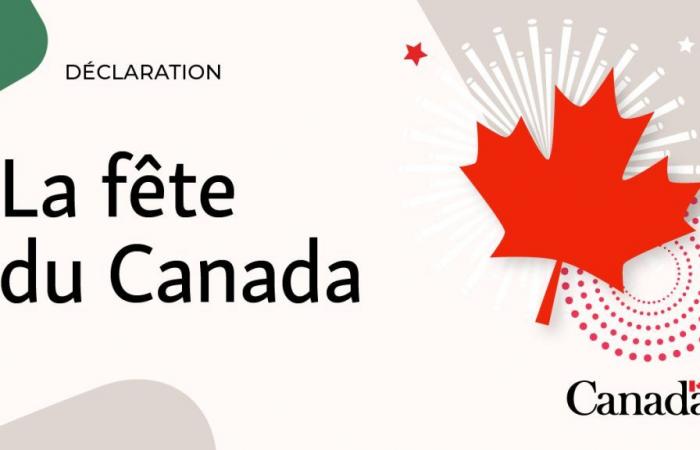 Déclaration du ministre Miller à l’occasion de la fête du Canada – .