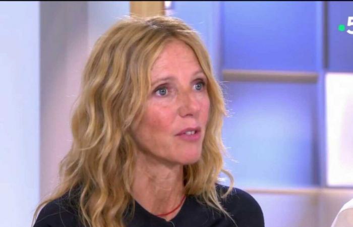 Sandrine
      Kiberlain
      tape
      du
      poing
      sur
      le
      plateau
      de
      «
      C
      l'hebdo
      »