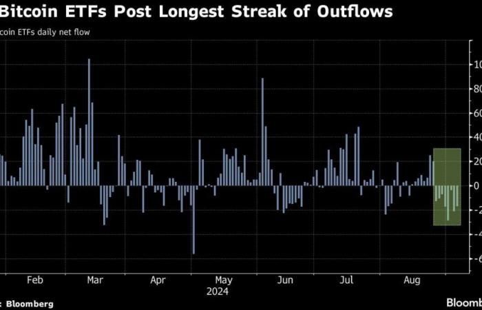 Les
      ETF
      Bitcoin
      américains
      perdent
      1,2
      milliard
      de
      dollars
      lors
      de
      la
      plus
      longue
      série
      de
      sorties
      nettes
      de
      capitaux
      –
      Mon
      blog