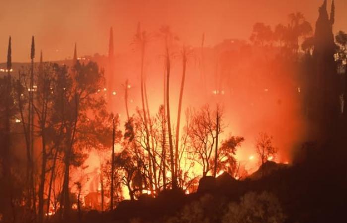 Des
      incendies
      font
      rage
      en
      Californie,
      des
      milliers
      d'hectares
      ont
      brûlé
      autour
      de
      Los
      Angeles