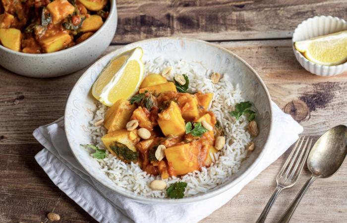 Curry
      de
      pommes
      de
      terre,
      à
      réaliser
      en
      moins
      de
      15
      min