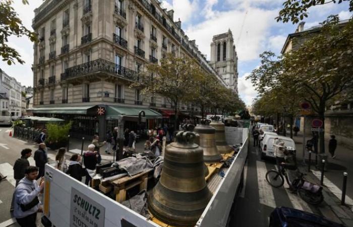 A
      trois
      mois
      de
      la
      réouverture
      de
      la
      cathédrale,
      huit
      cloches
      sont
      de
      retour