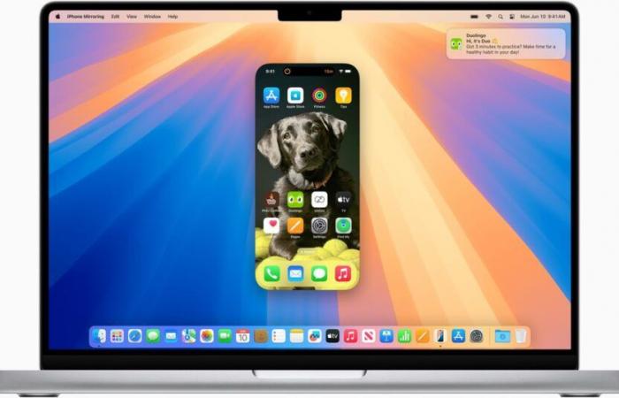 macOS
      Sequoia
      est
      désormais
      disponible
      avec
      la
      mise
      en
      miroir
      de
      l’iPhone,
      mais
      pas
      encore
      d’Apple
      Intelligence.
