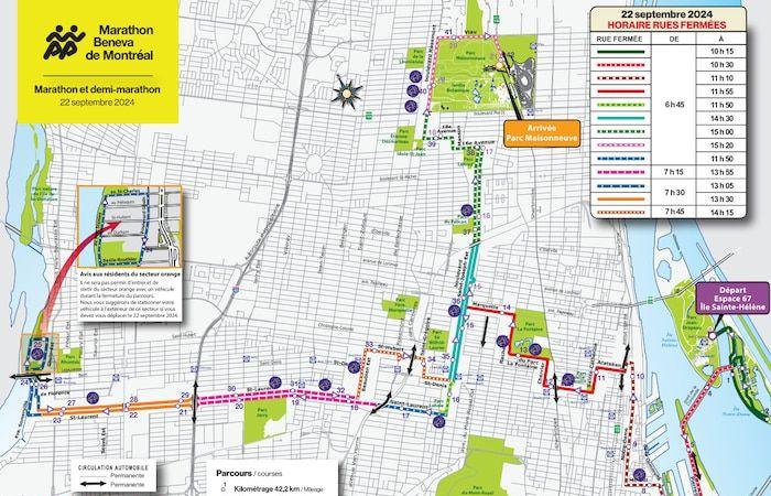 Des perturbations routières à prévoir durant le Marathon de Montréal