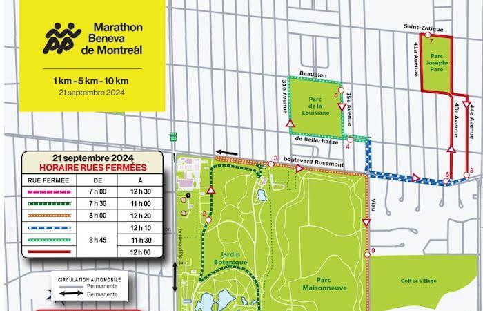 Des perturbations routières à prévoir durant le Marathon de Montréal