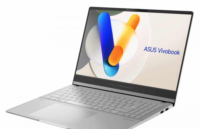 Promo 1079€ Asus Vivobook S 15 OLED S5506UA-DRMA077W, 2.8K Haute Définition & Fidélité OLED Ordinateur Portable 15″ Argent Mince Léger Ryzen 7 8845HS SSD 1 To