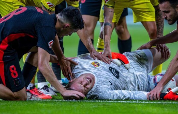 Le gardien de la DFB Marc-André ter Stegen blessé lors de la victoire de Barcelone à Villarreal