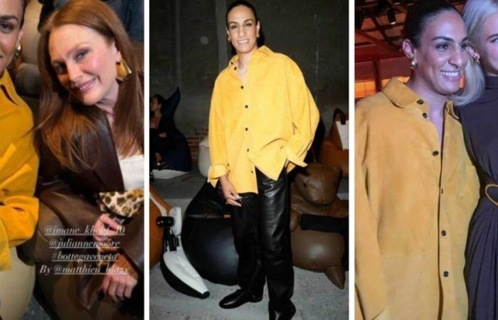 Imane Khelif apporte sa « touche d’or » à la Fashion Week de Milan 2024