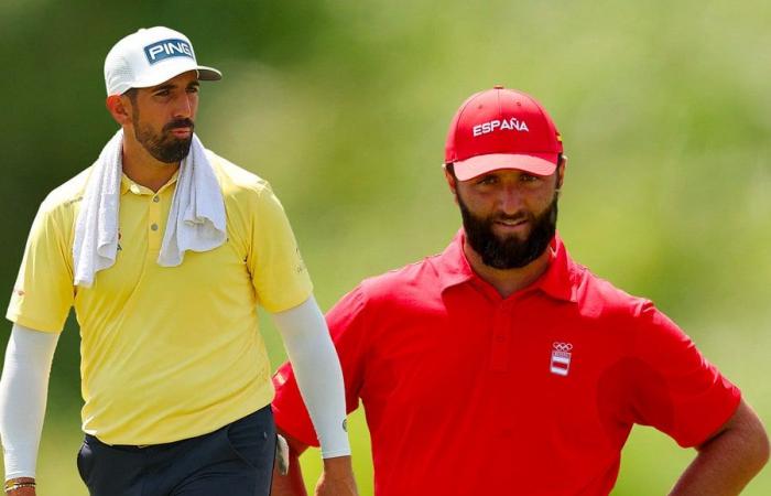 Matthieu Pavon dans le match de Jon Rahm à l’Open d’Espagne