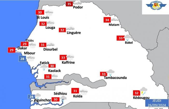 Pluies et orages attendus dans plusieurs régions du Sénégal