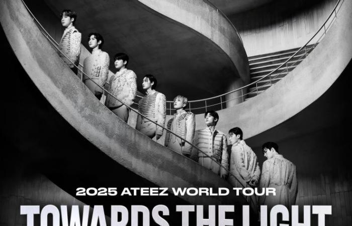 Ateez en concert à Paris La Défense Arena en février 2025