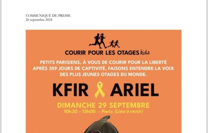 « Courez pour les otages » dimanche 29 septembre à 10h30