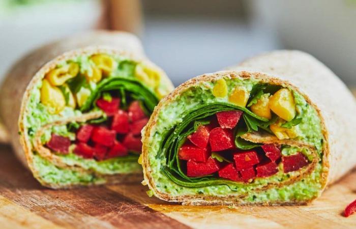 Wrap avec de la pâte à tartiner aux edamames