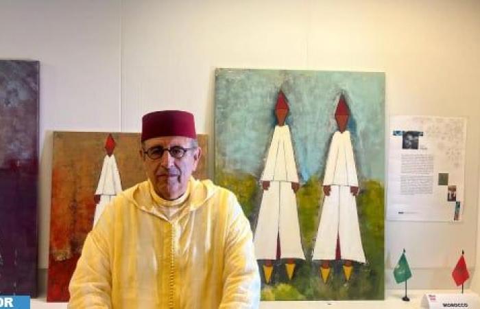 l’ambassade du Maroc met en valeur les œuvres de l’artiste Aziz Kibari