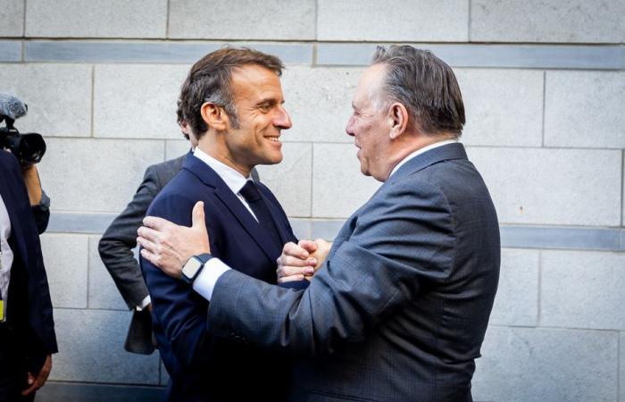 François Legault meets Emmanuel Macron in Montreal