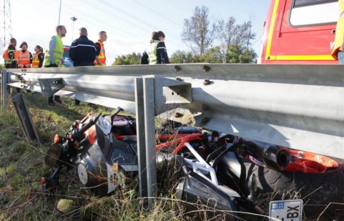 un motocycliste légèrement blessé après avoir perdu le contrôle