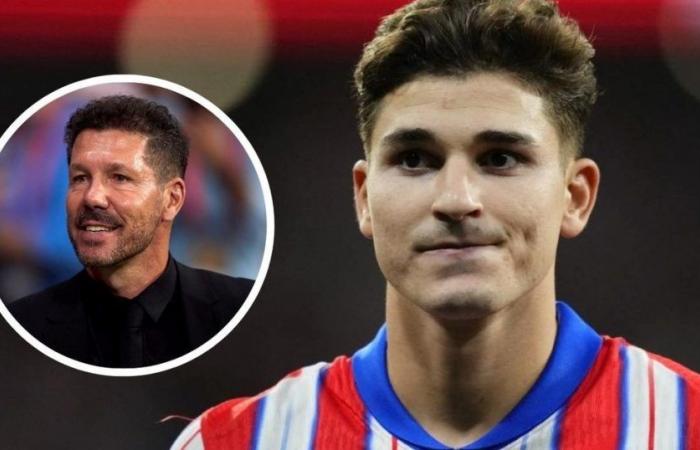 L’étrange position que Simeone a donnée à Julián Alvarez contre le Real Madrid :: Olé