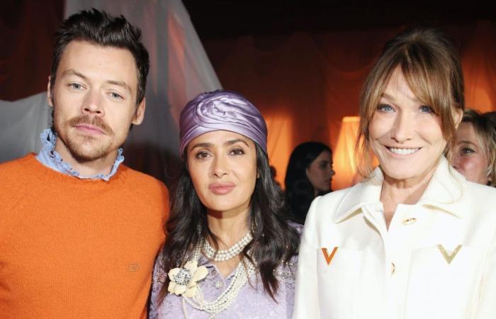 Carla Bruni, Salma Hayek, Jared Leto… les stars au premier rang du défilé Valentino