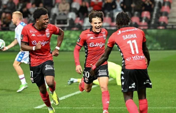 Ligue 2: superior, Guingamp tames Caen