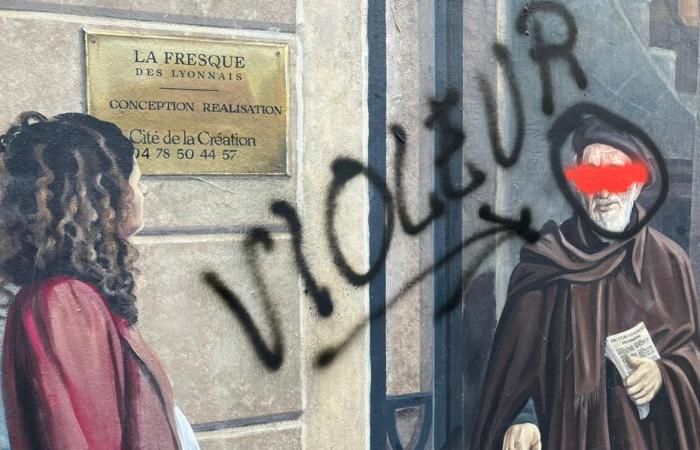 « Violeur », le portrait de l’abbé Pierre tagué sur la fresque lyonnaise, « il fallait que ça arrive »