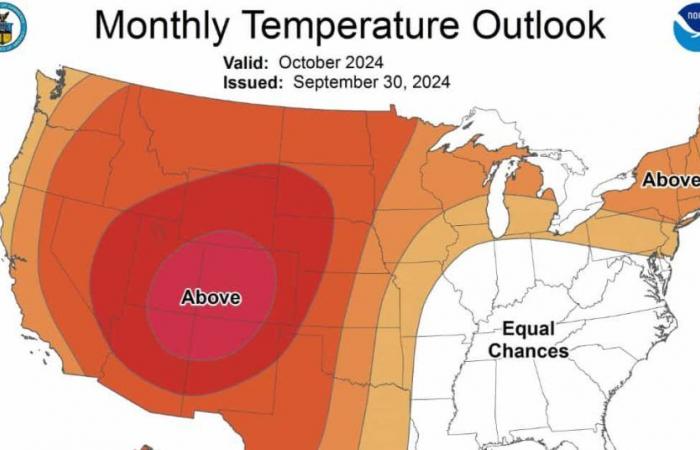 Inhabituellement chaud et sec dans tout le CONUS