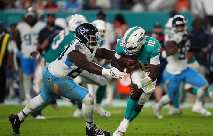 Les Titans battent les Dolphins 31-12