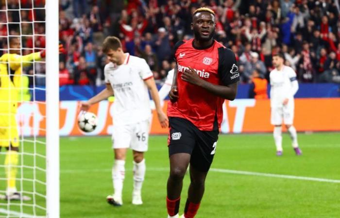 Boniface fait célébrer Leverkusen contre Milan