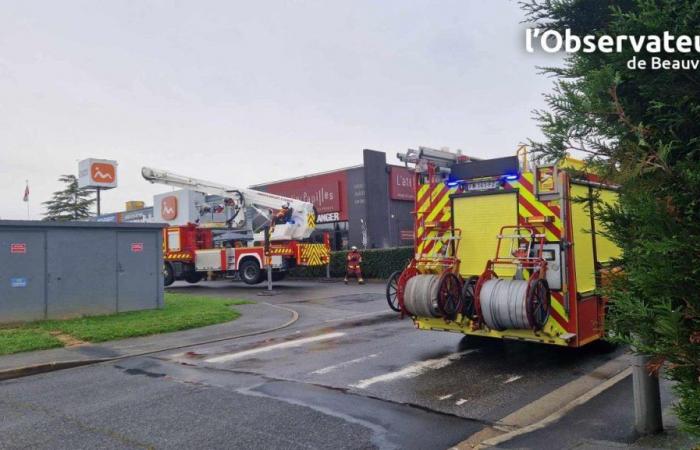 Un incendie et une « grosse fumée noire » à l’atelier Papilles, dans la ZAC Ther de Beauvais