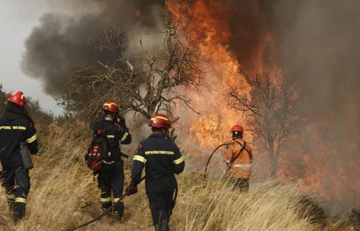 La Grèce toujours en proie aux incendies près de Corinthe